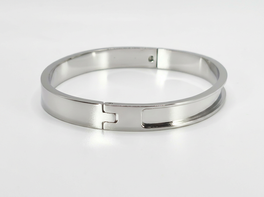 Half Channel High Polish Stainless Steel Bangle