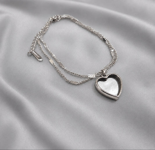 Double Chain Heart Bracelet