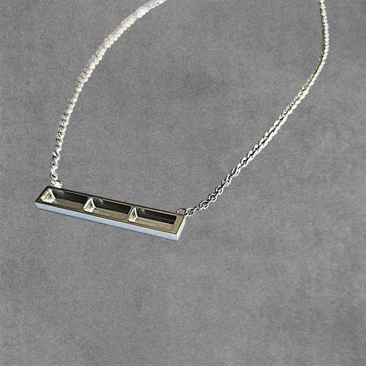 Rectangle Trio Bar Pendant Necklace