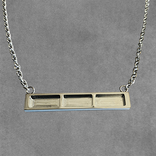 Rectangle Trio Bar Pendant Necklace