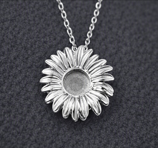 3D Daisy Pendant Stainless Steel