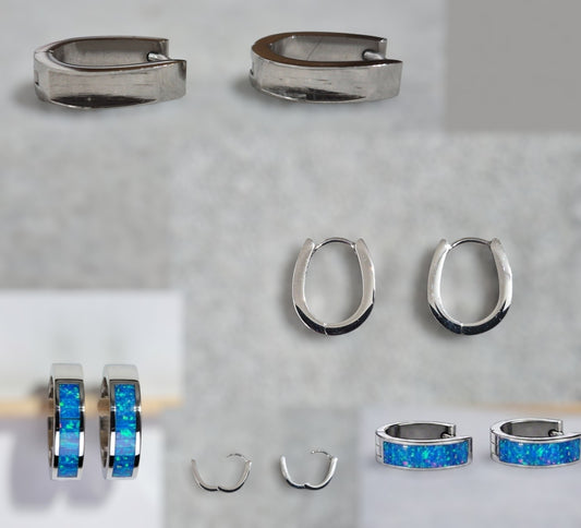 Titanium Channel Earrings